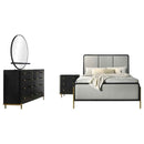 Arini 4-piece Eastern King Bedroom Set Black and Grey