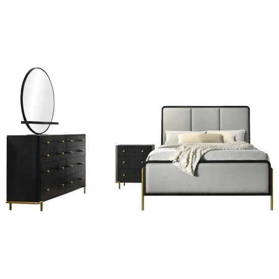 Arini 4-piece Eastern King Bedroom Set Black and Grey