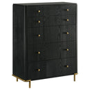 Arini 5-piece Eastern King Bedroom Set Cream and Black