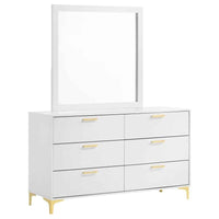 Kendall 6-drawer Dresser with Mirror White