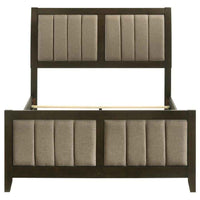 Wilkes 51-inch Upholstered Full Bed Dark Cocoa