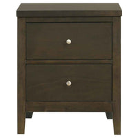 Wilkes 2-drawer Nightstand Bedside Table Dark Cocoa