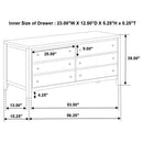 Wilkes 6-drawer Dresser Cabinet Dark Cocoa
