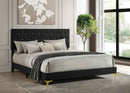 Kendall Upholstered Eastern King Panel Bed Black