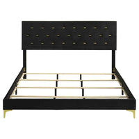 Kendall Upholstered Eastern King Panel Bed Black