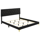 Kendall Upholstered California King Panel Bed Black