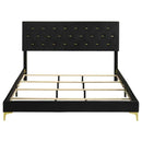 Kendall Upholstered California King Panel Bed Black