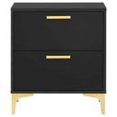 Kendall 2-drawer Nightstand Black