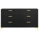 Kendall 6-drawer Dresser Black