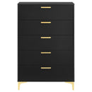 Kendall 5-drawer Bedroom Chest Black