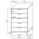 Kendall 5-drawer Bedroom Chest Black
