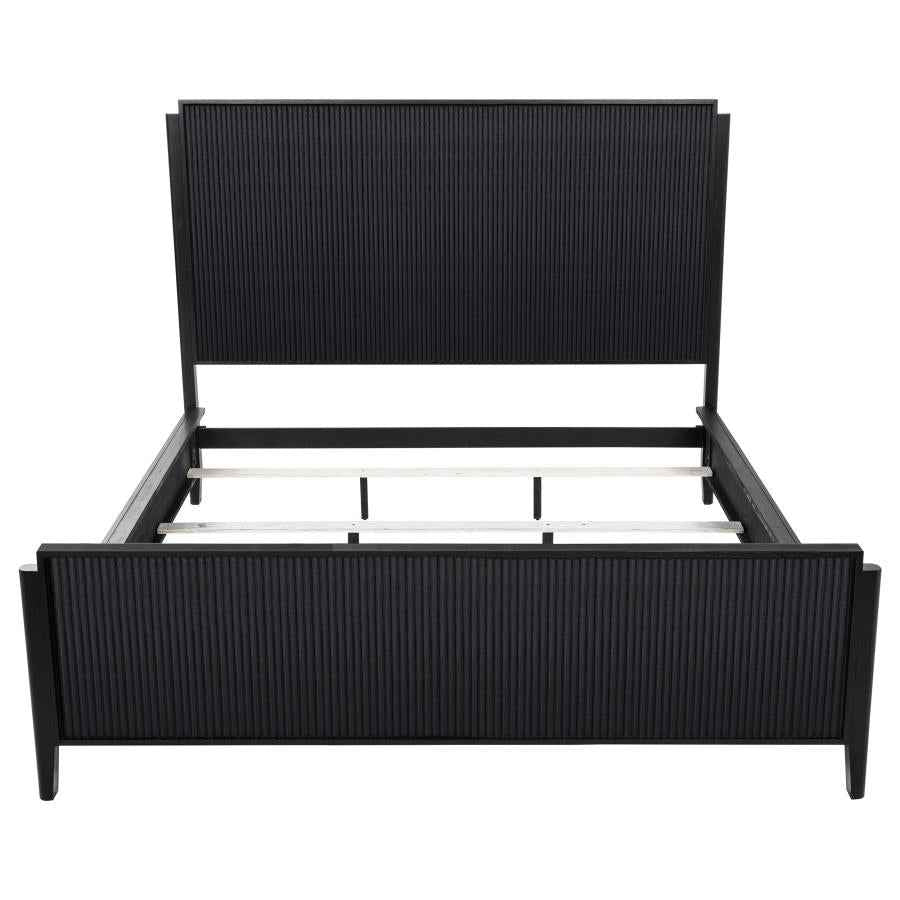 Brookmead Wood California King Panel Bed Black