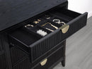 Brookmead 8-drawer Dresser with Mirror Black