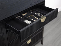 Brookmead 8-drawer Dresser with Mirror Black