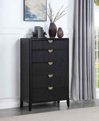 Brookmead 5-drawer Bedroom Chest Black - Home & Sleep Outlet