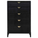 Brookmead 5-drawer Bedroom Chest Black - Home & Sleep Outlet