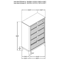 Brookmead 5-drawer Bedroom Chest Black - Home & Sleep Outlet
