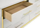 Lucia 4-piece Eastern King Bedroom Set Beige and White - Home & Sleep Outlet