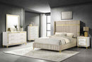 Lucia 5-piece Eastern King Bedroom Set Beige and White - Home & Sleep Outlet