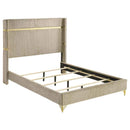 Lucia 5-piece Eastern King Bedroom Set Beige and White - Home & Sleep Outlet