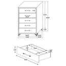 Lucia 5-piece Eastern King Bedroom Set Beige and White - Home & Sleep Outlet