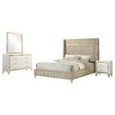 Lucia 4-piece Queen Bedroom Set Beige and White - Home & Sleep Outlet