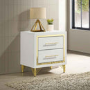 Lucia 2-drawer Nightstand Bedside Table White - Home & Sleep Outlet