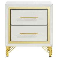 Lucia 2-drawer Nightstand Bedside Table White - Home & Sleep Outlet