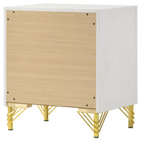 Lucia 2-drawer Nightstand Bedside Table White - Home & Sleep Outlet