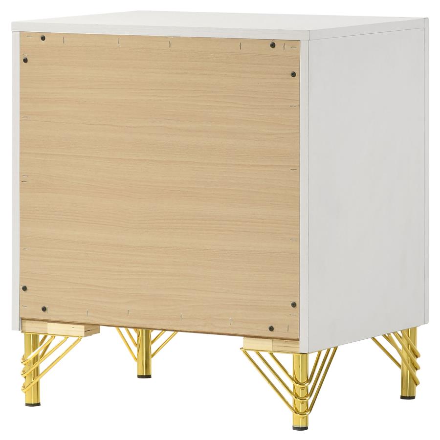 Lucia 2-drawer Nightstand Bedside Table White - Home & Sleep Outlet