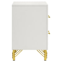 Lucia 2-drawer Nightstand Bedside Table White - Home & Sleep Outlet