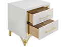 Lucia 2-drawer Nightstand Bedside Table White - Home & Sleep Outlet