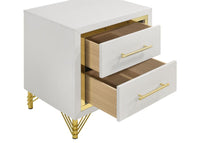 Lucia 2-drawer Nightstand Bedside Table White - Home & Sleep Outlet