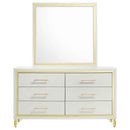 Lucia 6-drawer Dresser with Mirror White - Home & Sleep Outlet