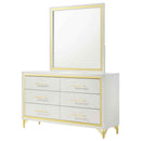 Lucia 6-drawer Dresser with Mirror White - Home & Sleep Outlet
