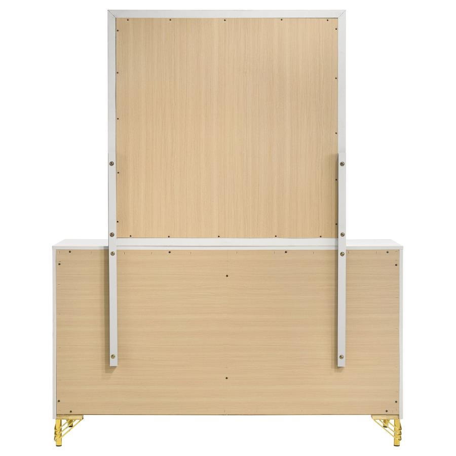 Lucia 6-drawer Dresser with Mirror White - Home & Sleep Outlet