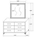 Lucia 6-drawer Dresser with Mirror White - Home & Sleep Outlet