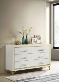 Lucia 6-drawer Dresser Cabinet White - Home & Sleep Outlet