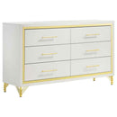 Lucia 6-drawer Dresser Cabinet White - Home & Sleep Outlet