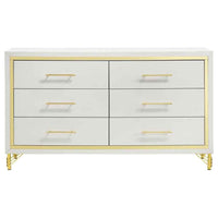 Lucia 6-drawer Dresser Cabinet White - Home & Sleep Outlet
