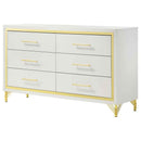 Lucia 6-drawer Dresser Cabinet White - Home & Sleep Outlet