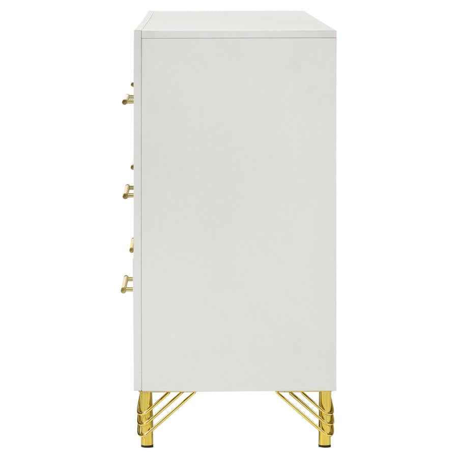 Lucia 6-drawer Dresser Cabinet White - Home & Sleep Outlet