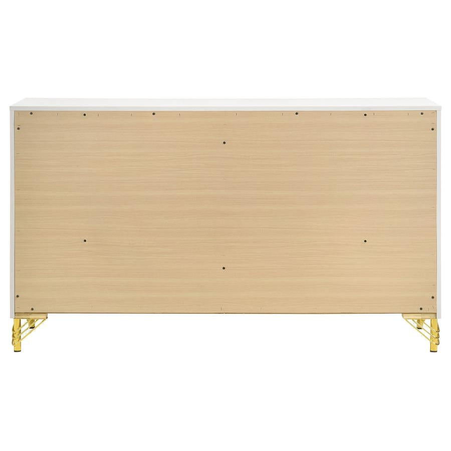 Lucia 6-drawer Dresser Cabinet White - Home & Sleep Outlet