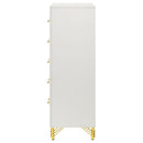 Lucia 5-drawer Bedroom Chest of Drawers White - Home & Sleep Outlet
