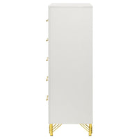 Lucia 5-drawer Bedroom Chest of Drawers White - Home & Sleep Outlet
