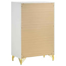 Lucia 5-drawer Bedroom Chest of Drawers White - Home & Sleep Outlet