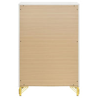 Lucia 5-drawer Bedroom Chest of Drawers White - Home & Sleep Outlet