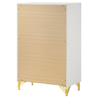 Lucia 5-drawer Bedroom Chest of Drawers White - Home & Sleep Outlet