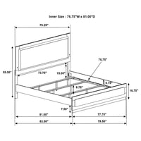 Caraway Wood Eastern King LED Panel Bed White - Home & Sleep Outlet