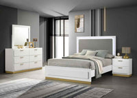 Caraway 4-piece California King Bedroom Set White - Home & Sleep Outlet